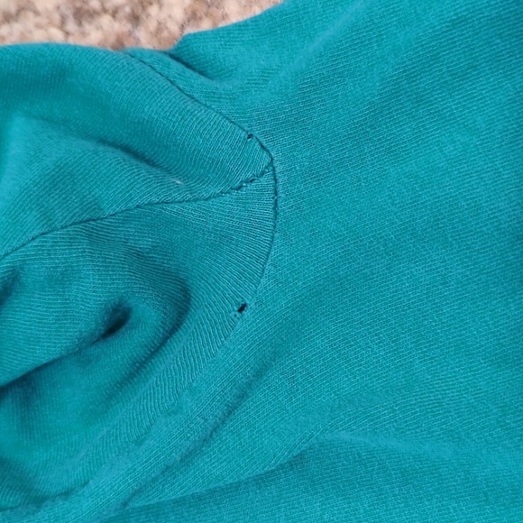 Teal Graphic T-Shirt with Hummingbird and Flowers - Picture 8 of 11